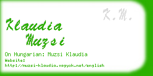 klaudia muzsi business card